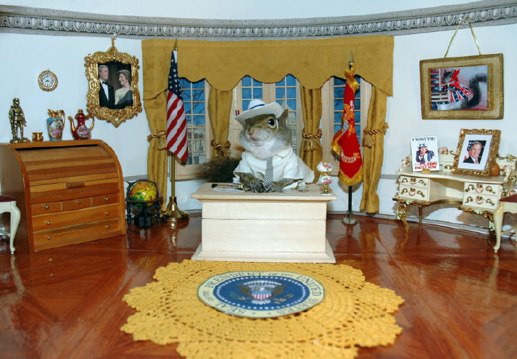 W at his desk in the oval office