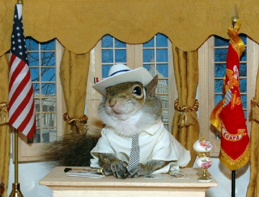 Dubya's squirreled in the Oval Office before he left for Scotland