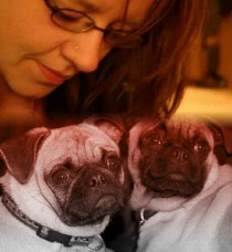 Angie with Cleo and Harley